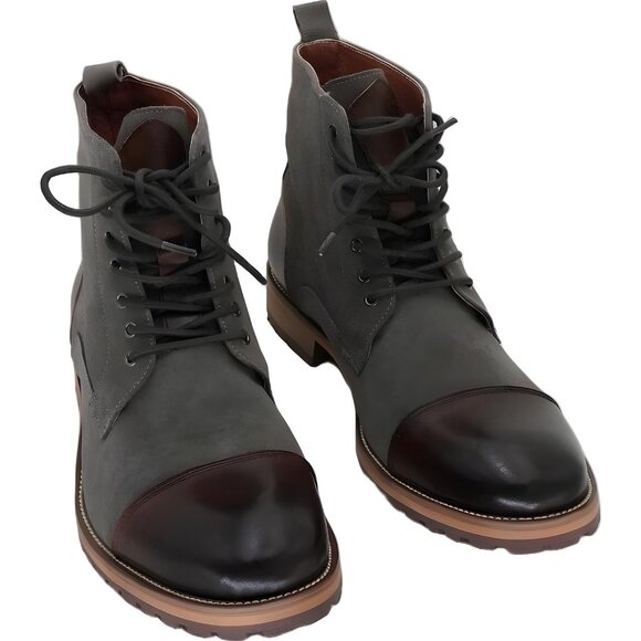 Vintage Foundry Co Seth Gray Cap Toe Lace-Up Leather Boots for Men 9M - Picture 1 of 6